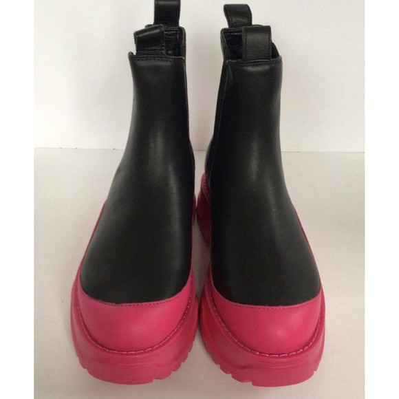 NEW MICHAEL KORS Dupree Chunky Leather Chelsea Boots,  Black Multi (Size 7.5 M) - Picture 9 of 12